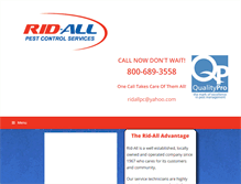 Tablet Screenshot of aaridallpestcontrol.com